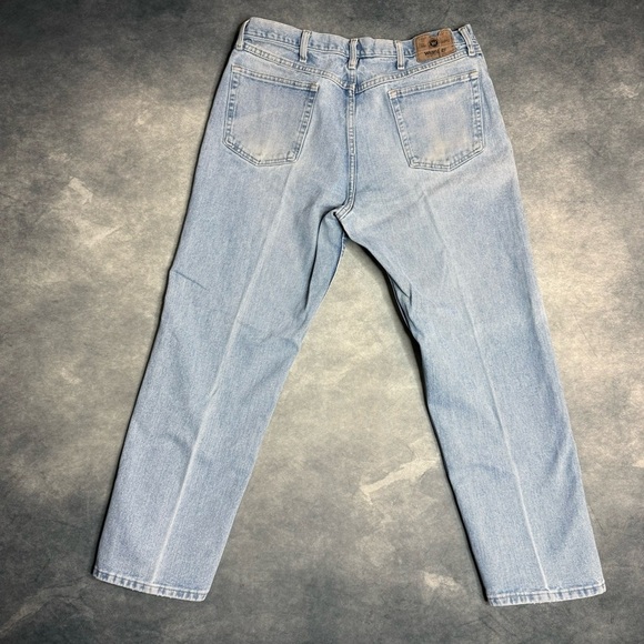 Wrangler Mens Jeans Relaxed Fit 38x30 Blue PREMIUM DENIM Fits 36x29.5 - Picture 14 of 16